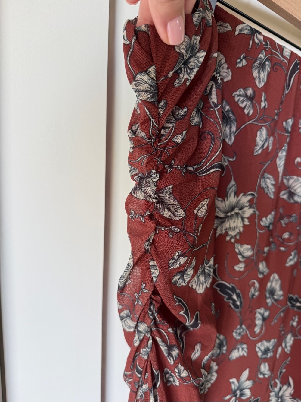 NWT Anthropologie Maeve Plus Midi Skirt Floral Mesh 2X - Picture 4 of 9